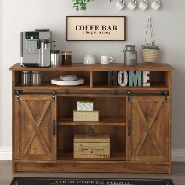 ركن قهوة خشبي بني ريفي ركن قهوة خشبي بني ريفي