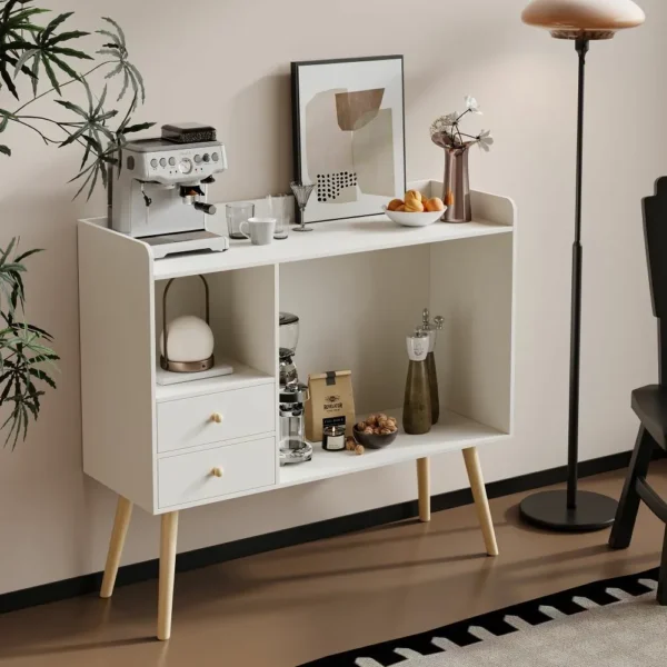 ركن قهوة كورنا أبيض عصري