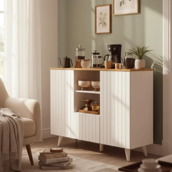 ركن قهوة خشب أبيض