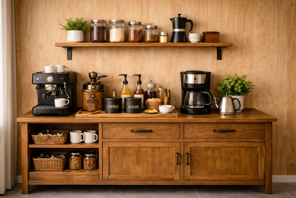 ركن قهوة خشب