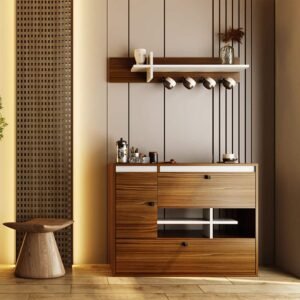 ركن قهوة مودرن بني وأبيض